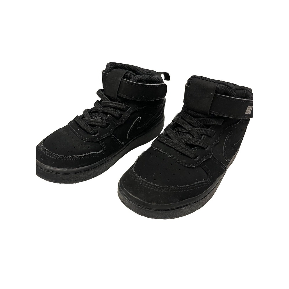 Nike Unisex Kid's Court Borough Mid 2 Hi Top Sneaker Black/Black, Sz 9C